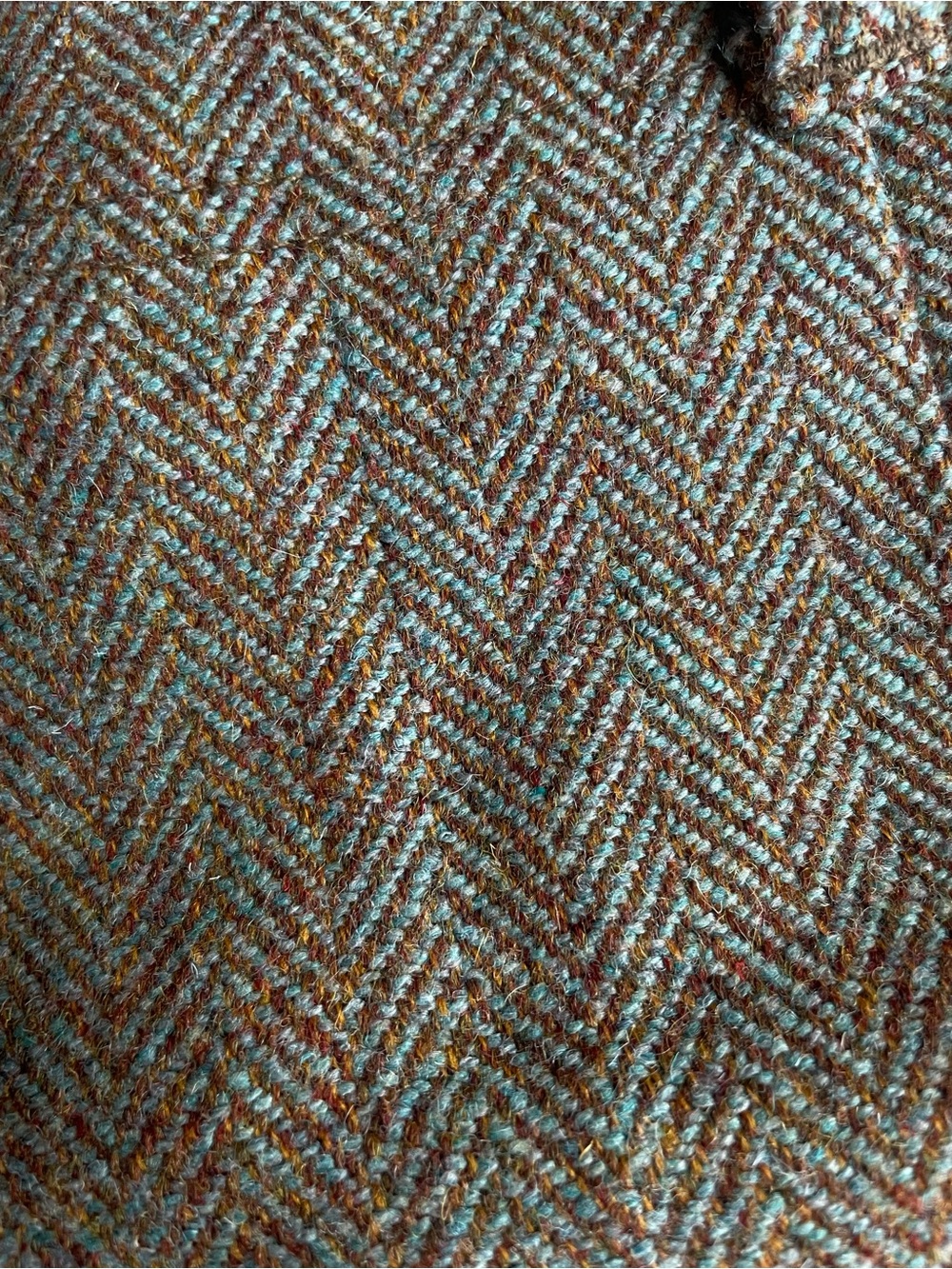 Abercrombie Vintage Brown Teal Herringbone Micro Mini Pleated Skirt 0 Preppy Y2K - Picture 3 of 9